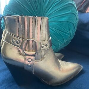 Gold Ankle Boots